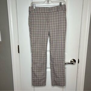 Loft Slim Fit Multi Colored Plaid Pants